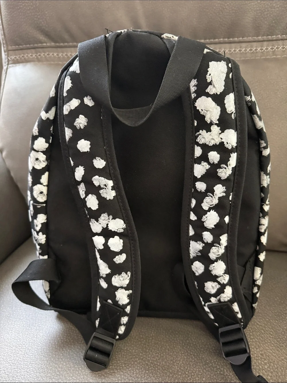 Calvin Klein Jeans Black and White Floral Print Backpack
